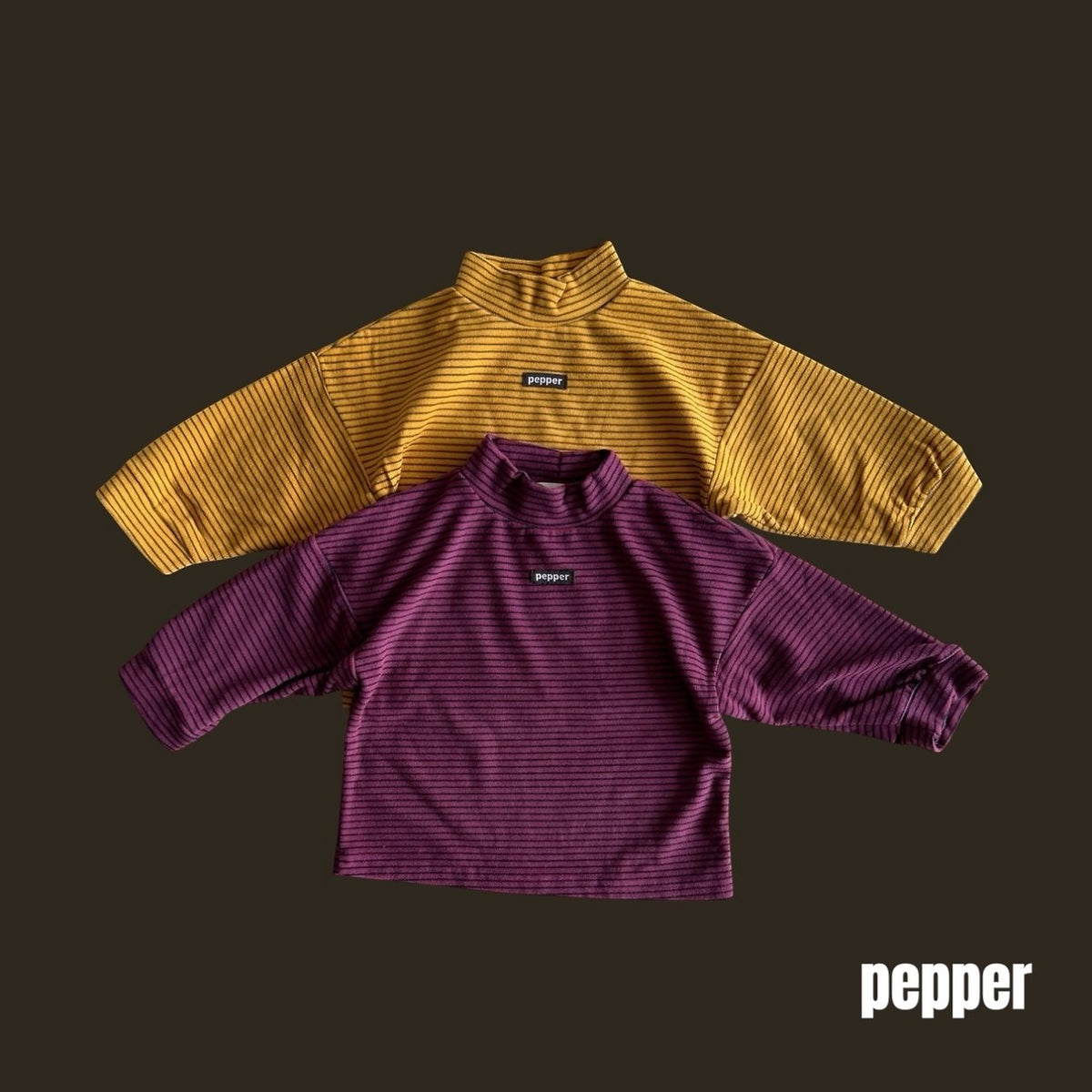 PEPPER ミツバチボーダータートルネック