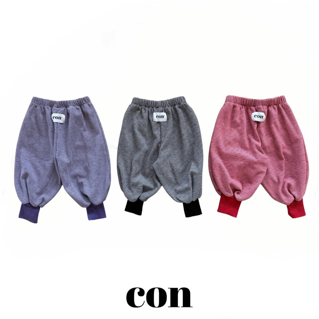 CON ストライプジョガーパンツ