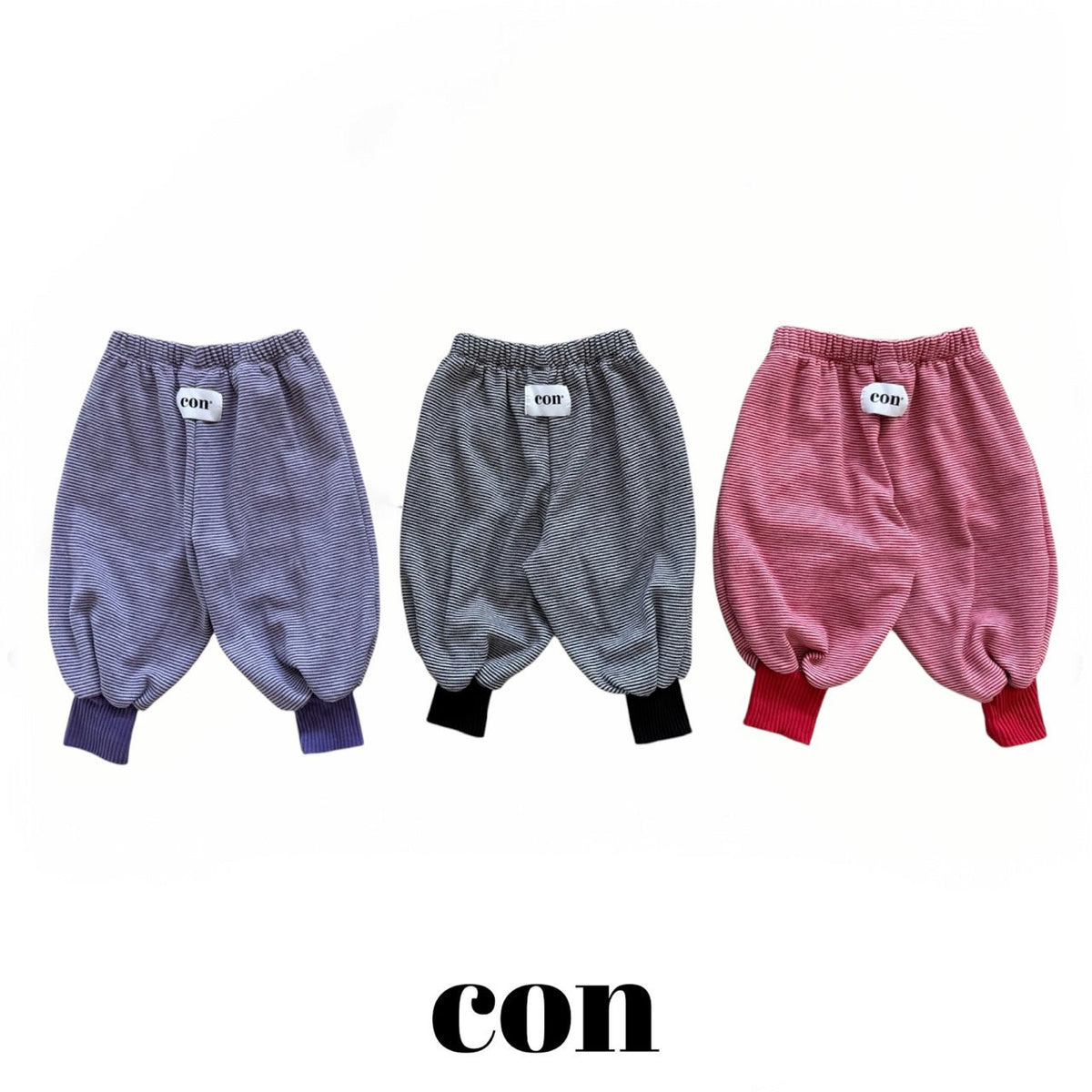CON ストライプジョガーパンツ