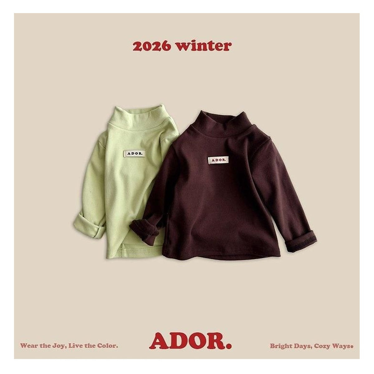 ADOR. ハーフタートル ロンT