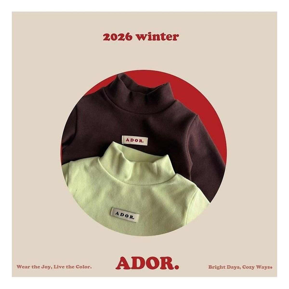 ADOR. ハーフタートル ロンT