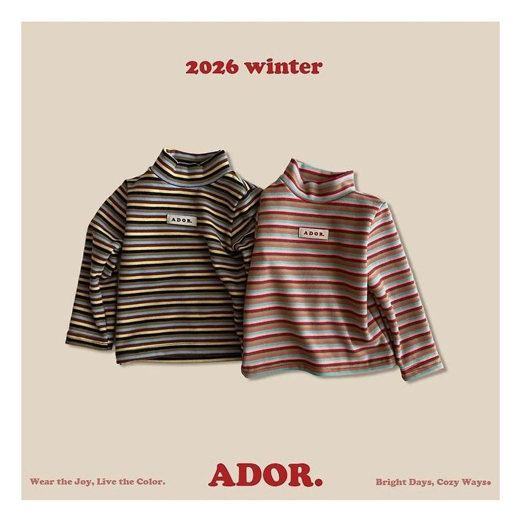 ADOR. ボーダーハーフタートルネック
