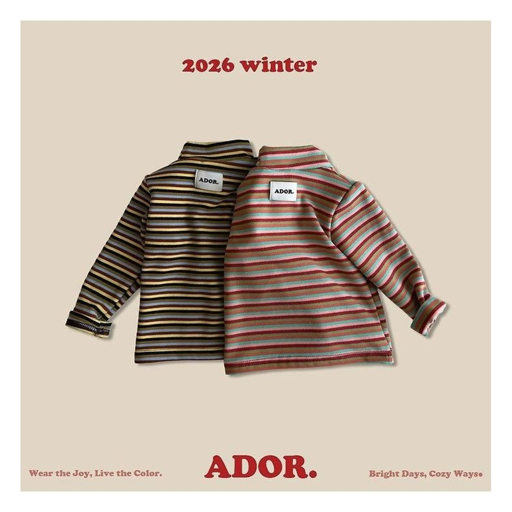 ADOR. ボーダーハーフタートルネック