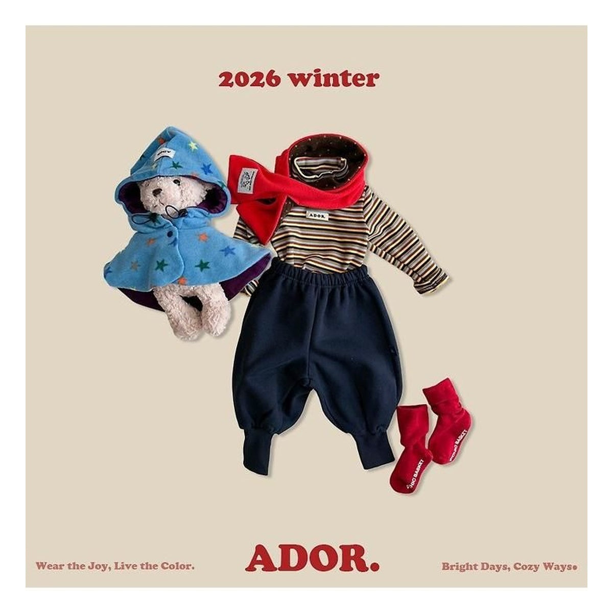 ADOR. ボーダーハーフタートルネック