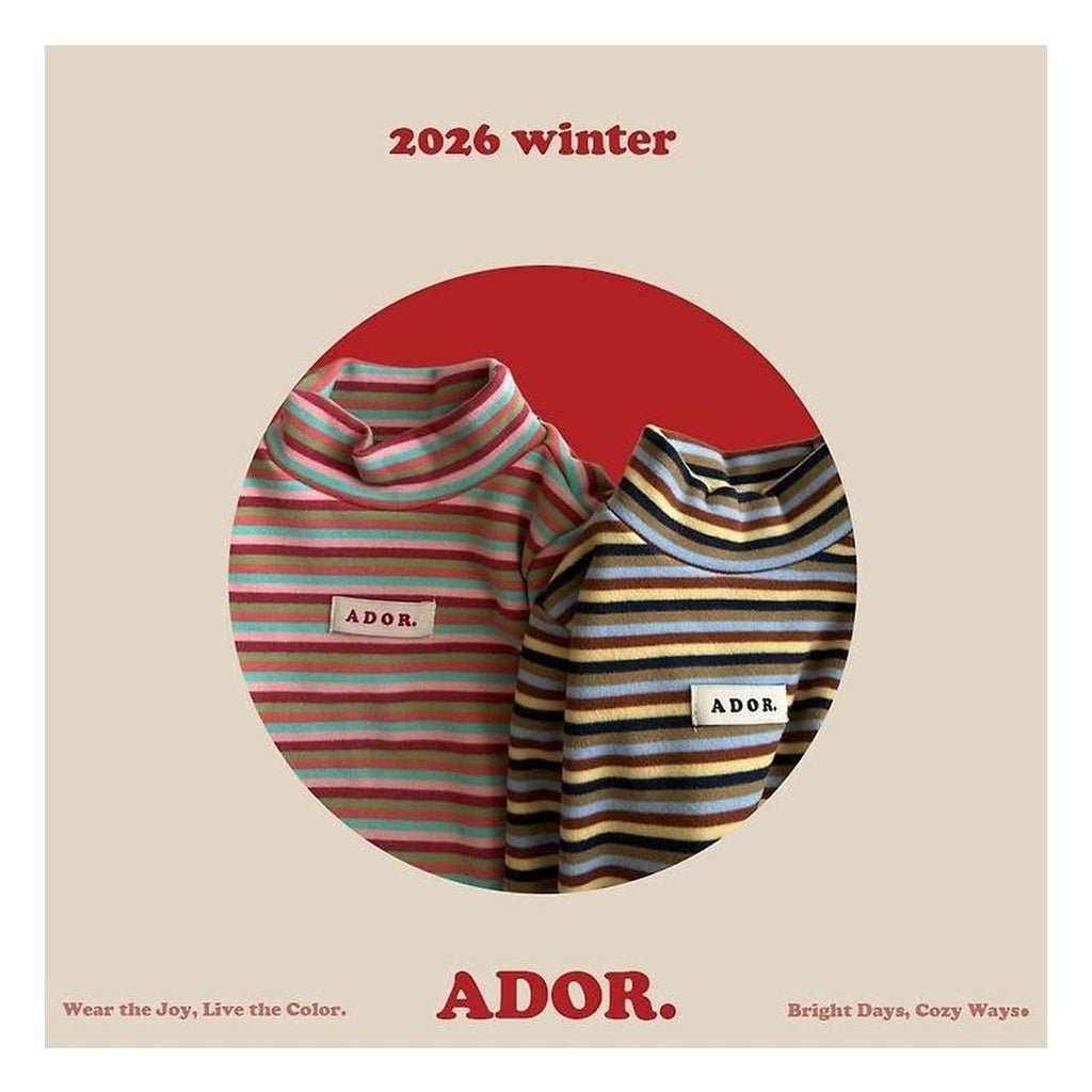 ADOR. ボーダーハーフタートルネック