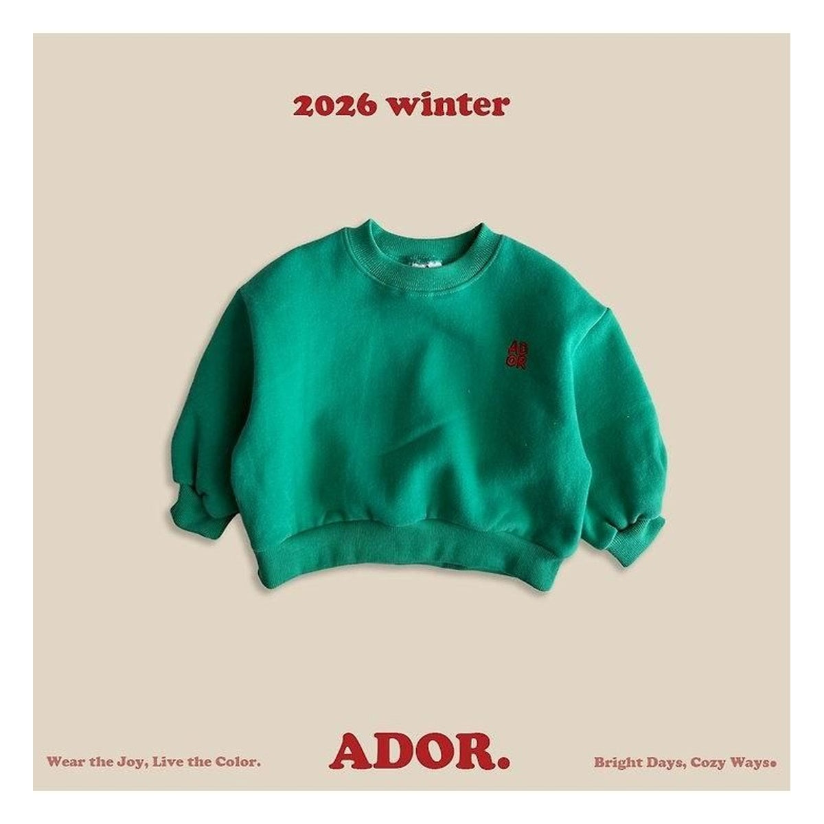 ADOR. エンブレムスウェット