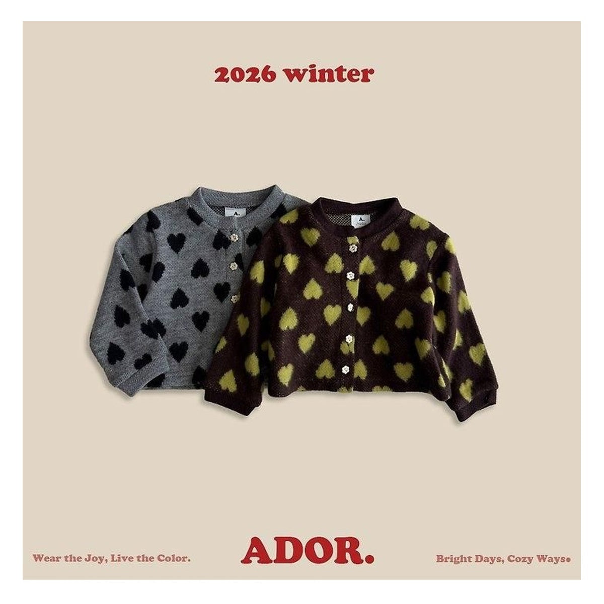 ADOR. ハートカーディガン