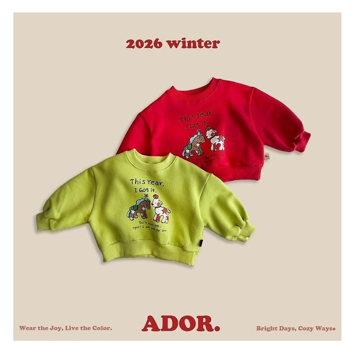 ADOR. スターアニマルスウェット