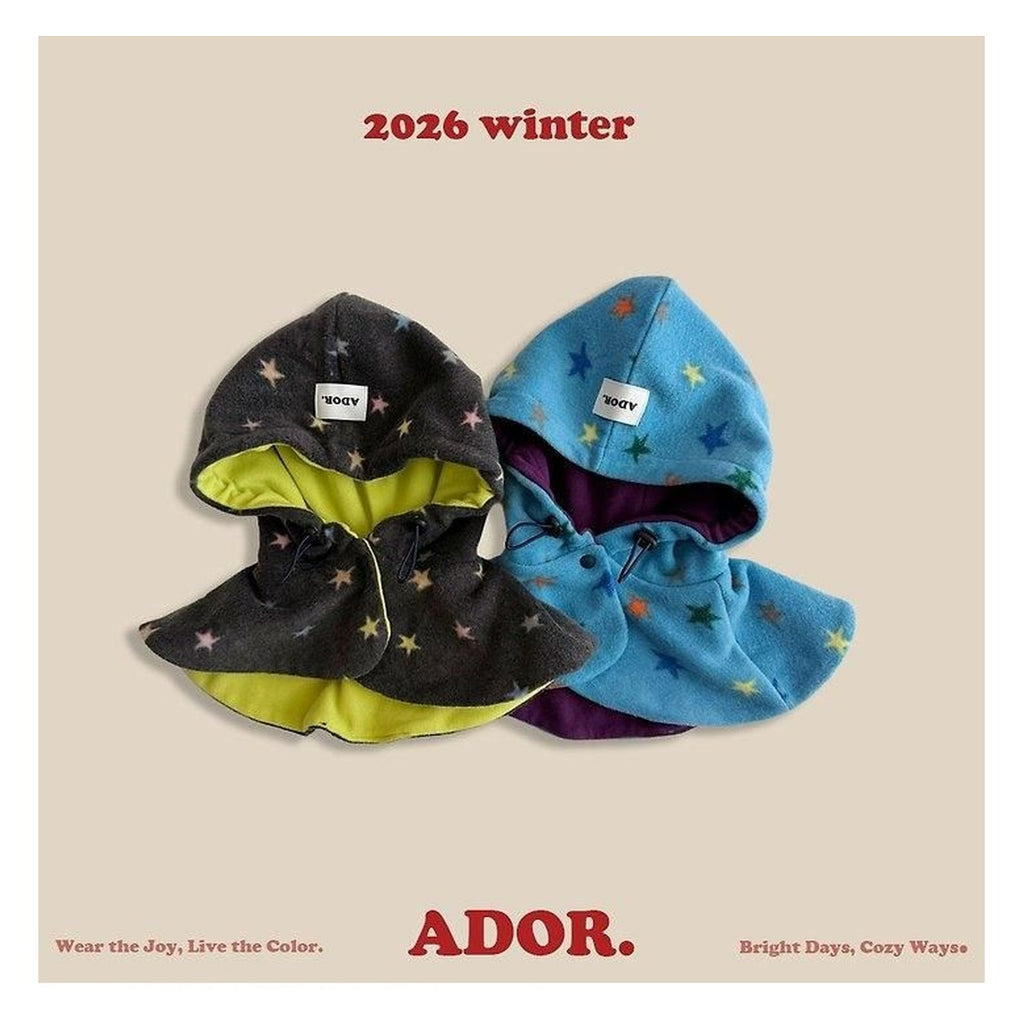 ADOR. リバーシブルスターフーディーポンチョ FREE
