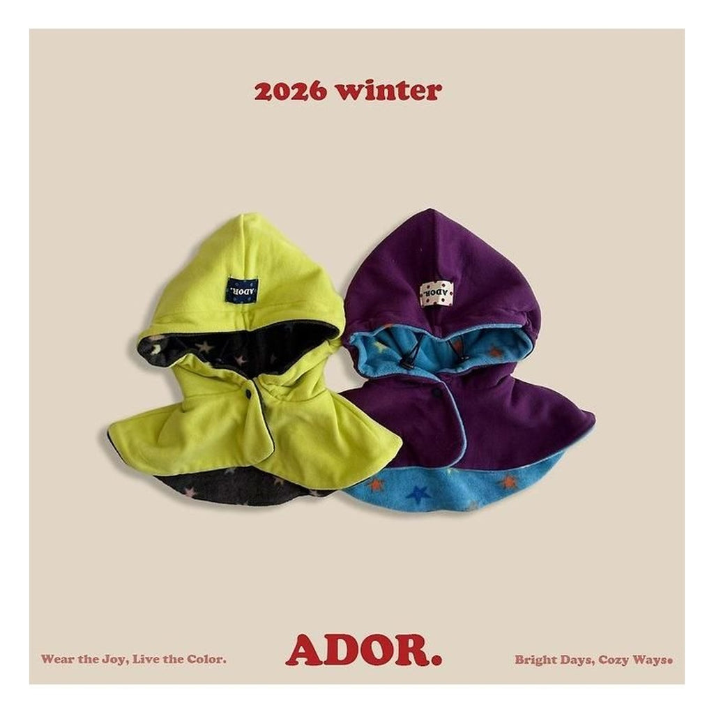 ADOR. リバーシブルスターフーディーポンチョ FREE