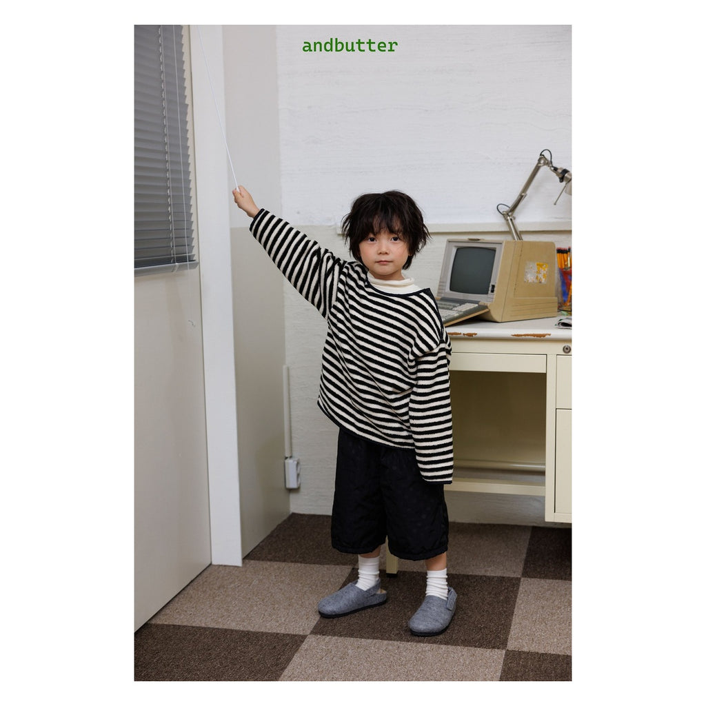 and butter ドット柄パディングパンツ
