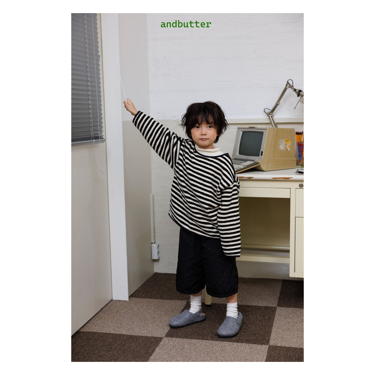 and butter ドット柄パディングパンツ