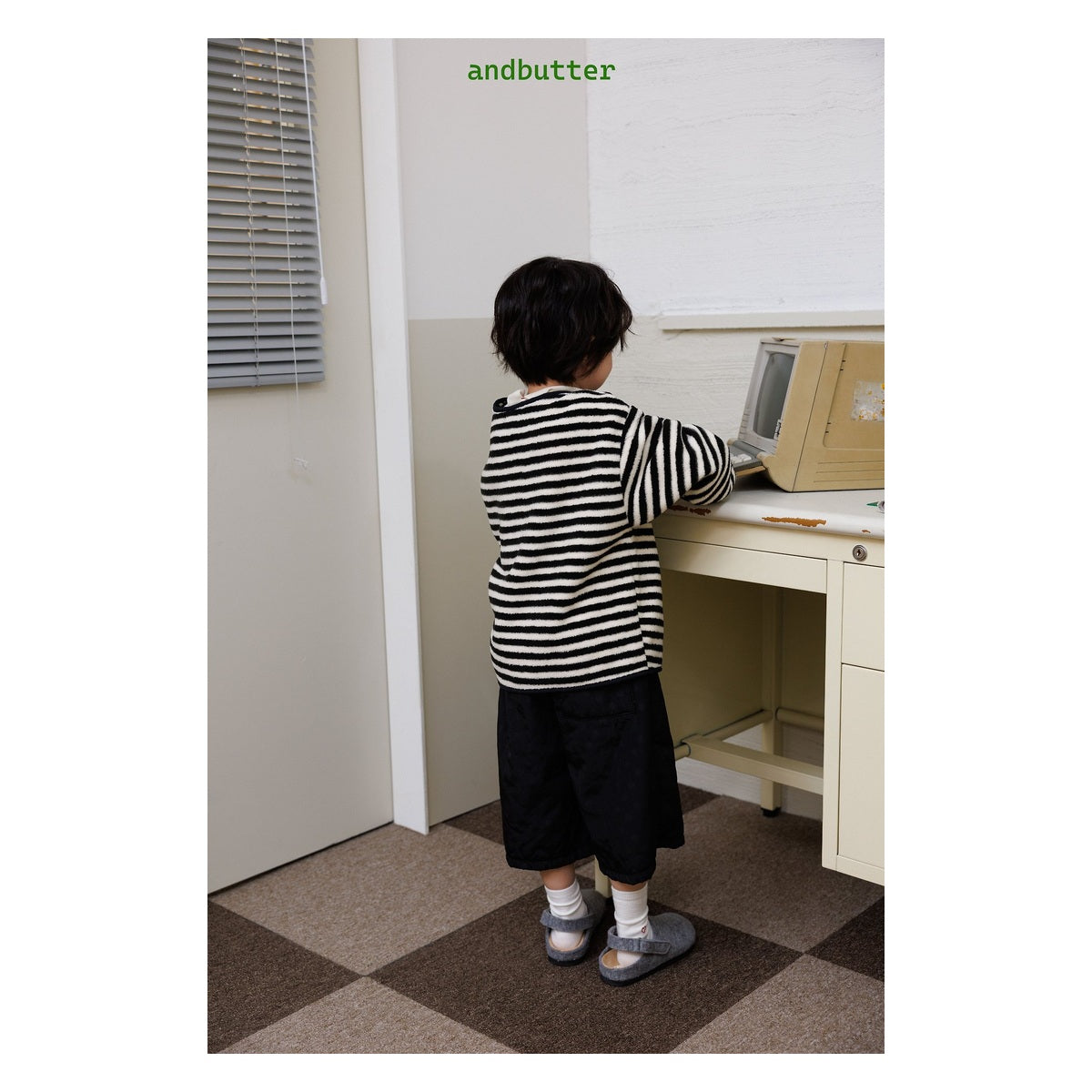 and butter ドット柄パディングパンツ