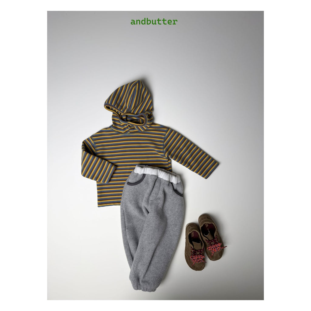 and butter スティッチフード パーカー