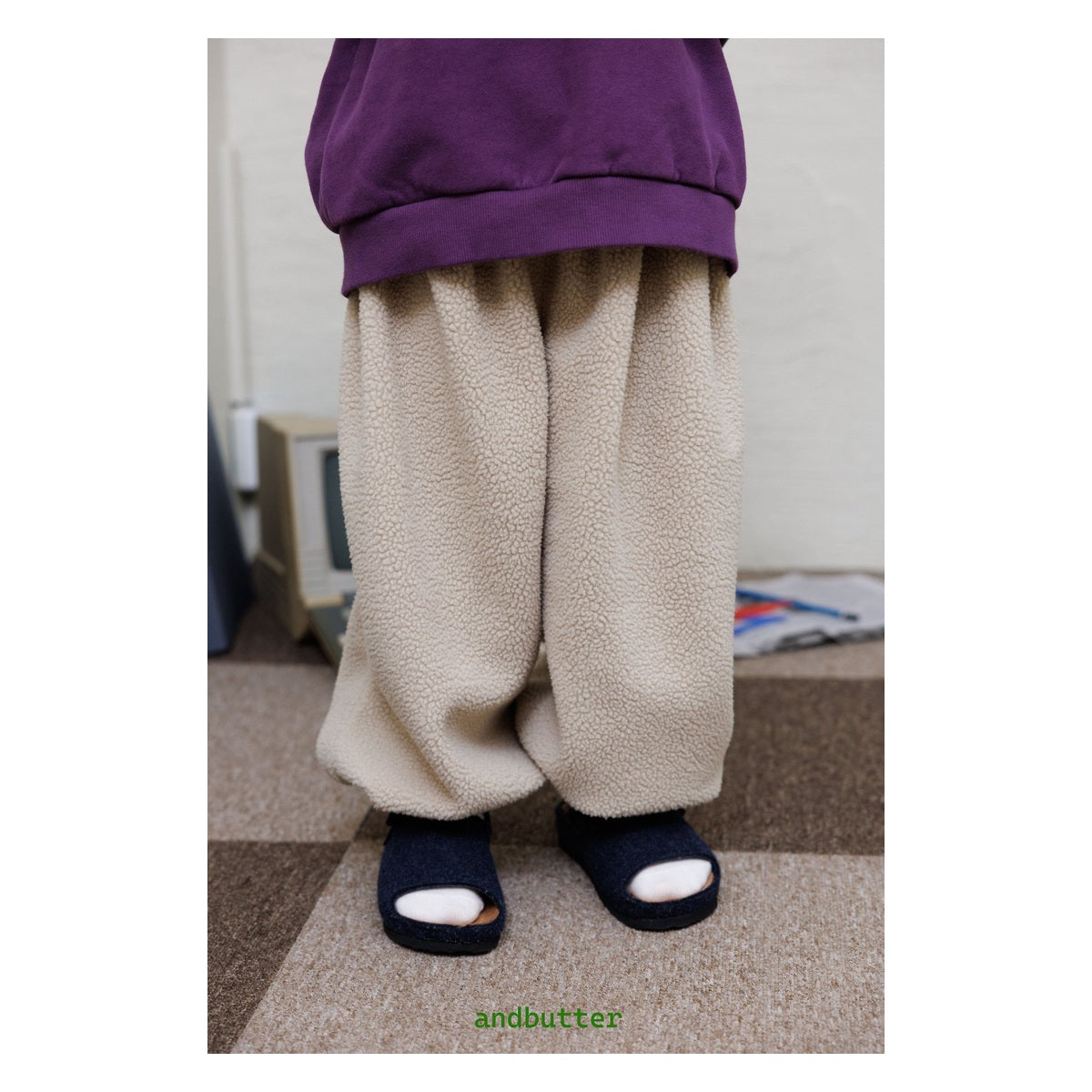 and butter モコモコダブルパンツ