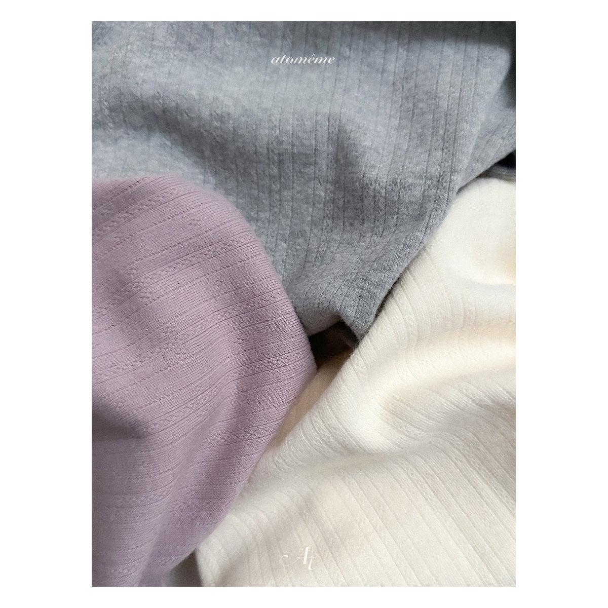 atomeme ルネアイレットTシャツ