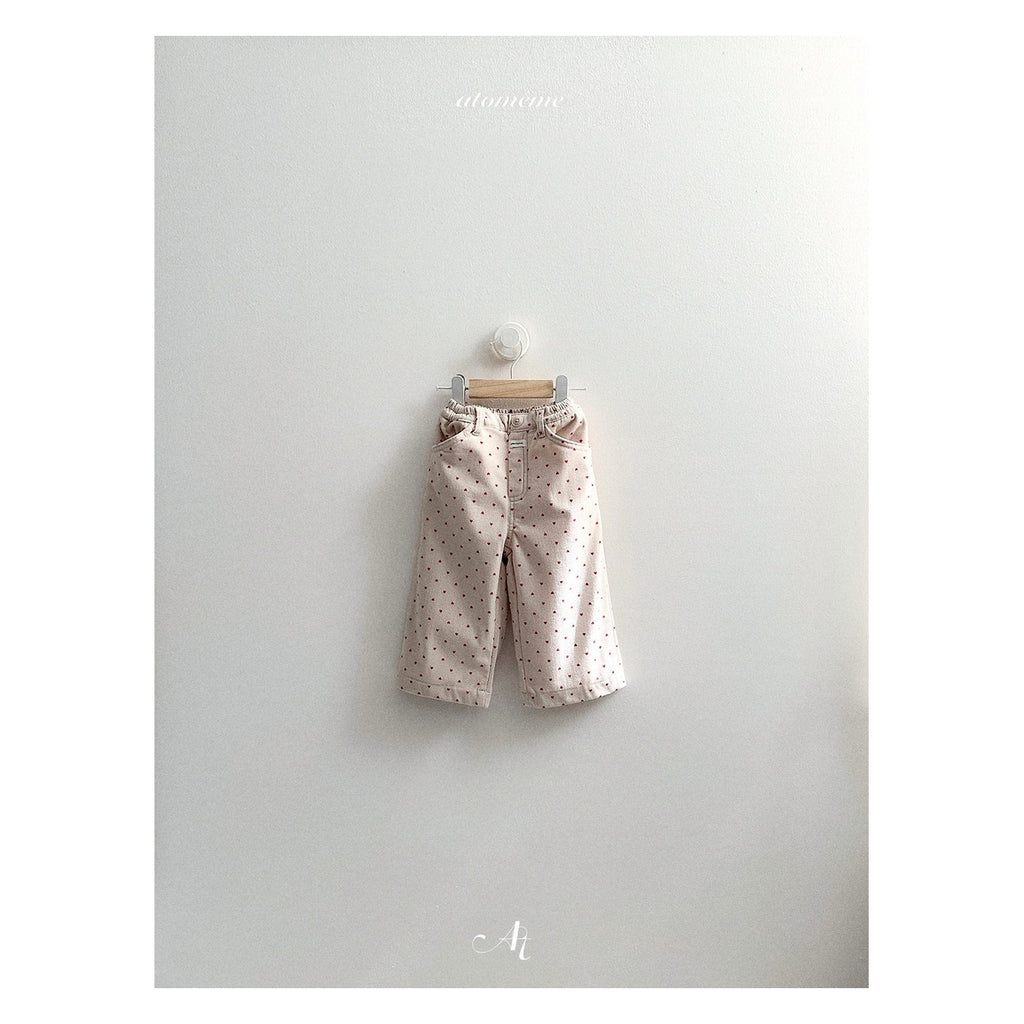 atomeme ハートコーデュロイパンツ