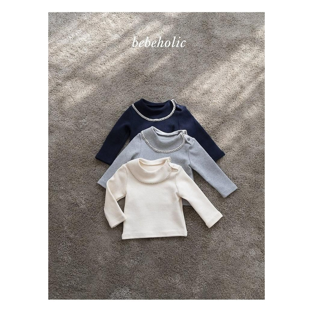 bebeholic クイリングタートルネックTシャツ