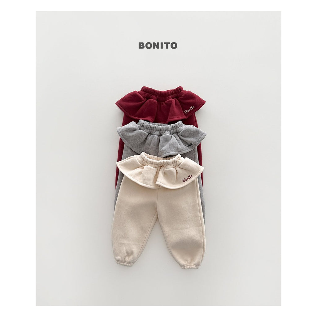 Bonito フリル刺繍ジョガーパンツ
