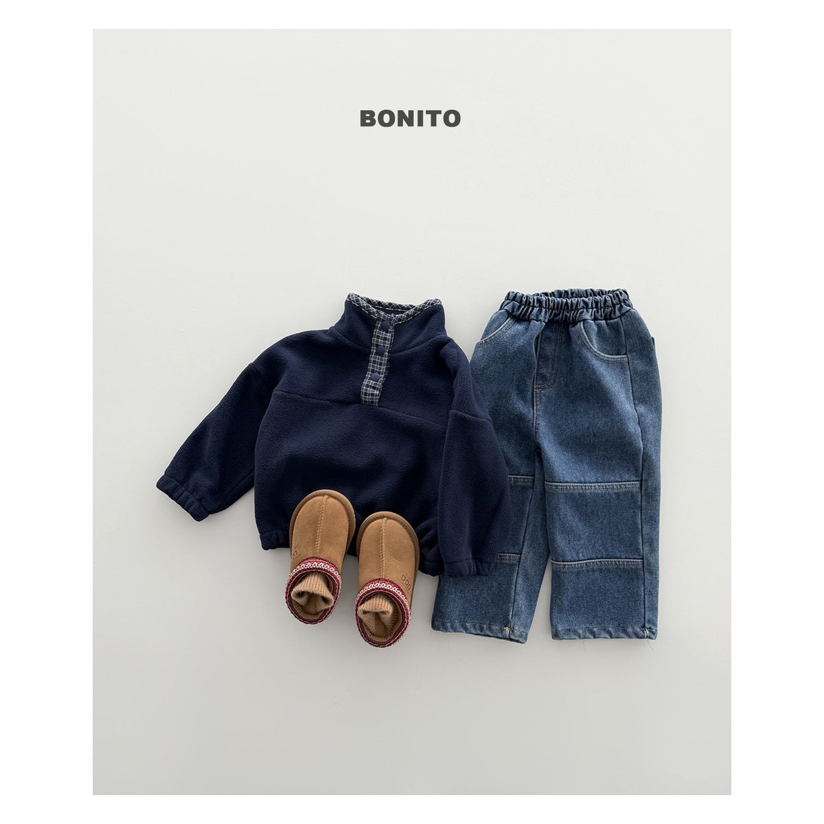 Bonito チェック柄フリース