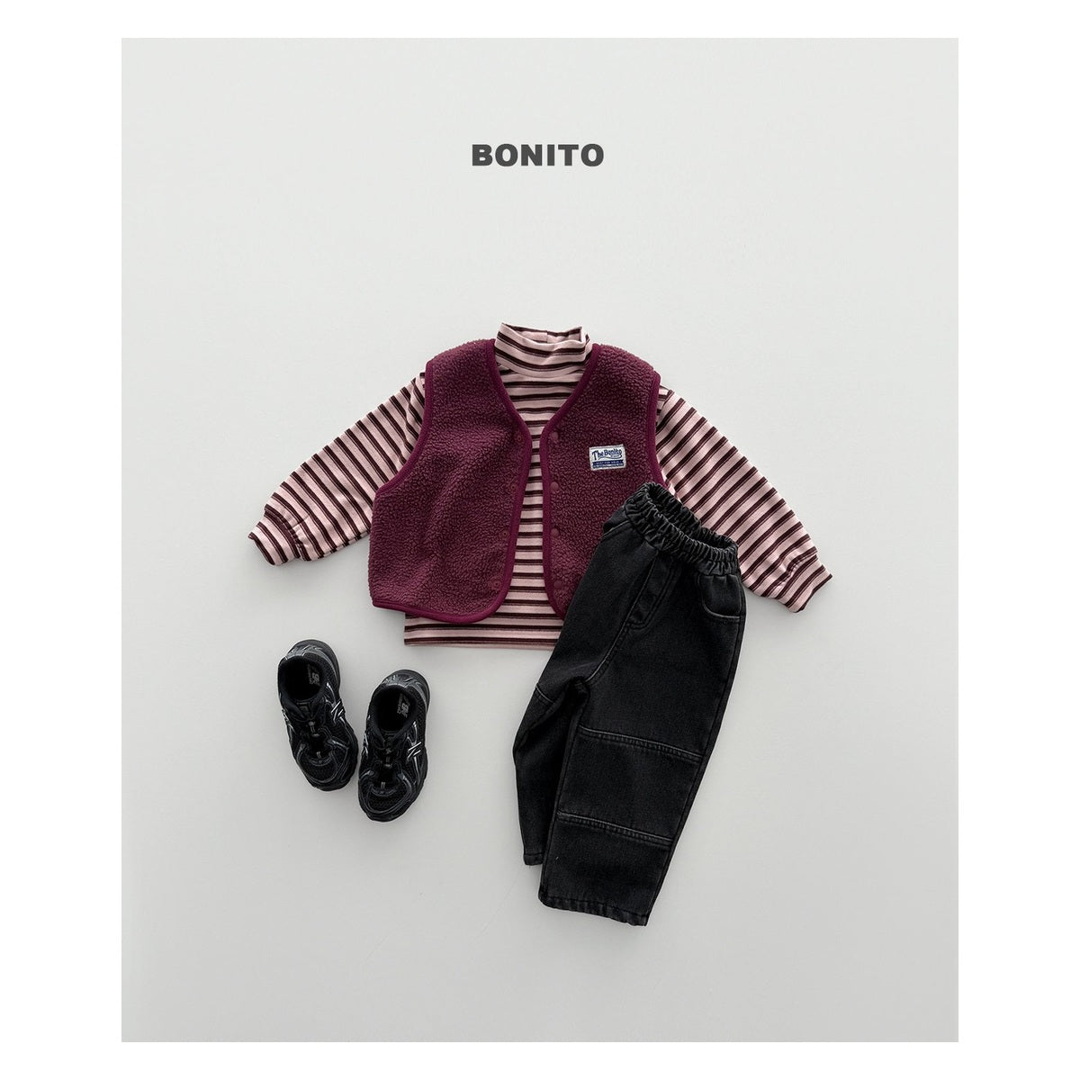 Bonito レトロルージュストゥールネックニット