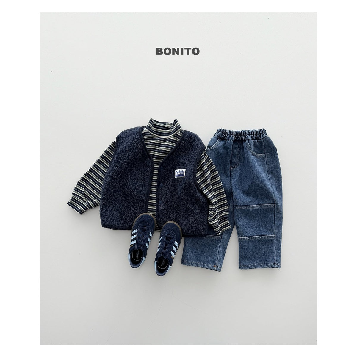 Bonito レトロルージュストゥールネックニット