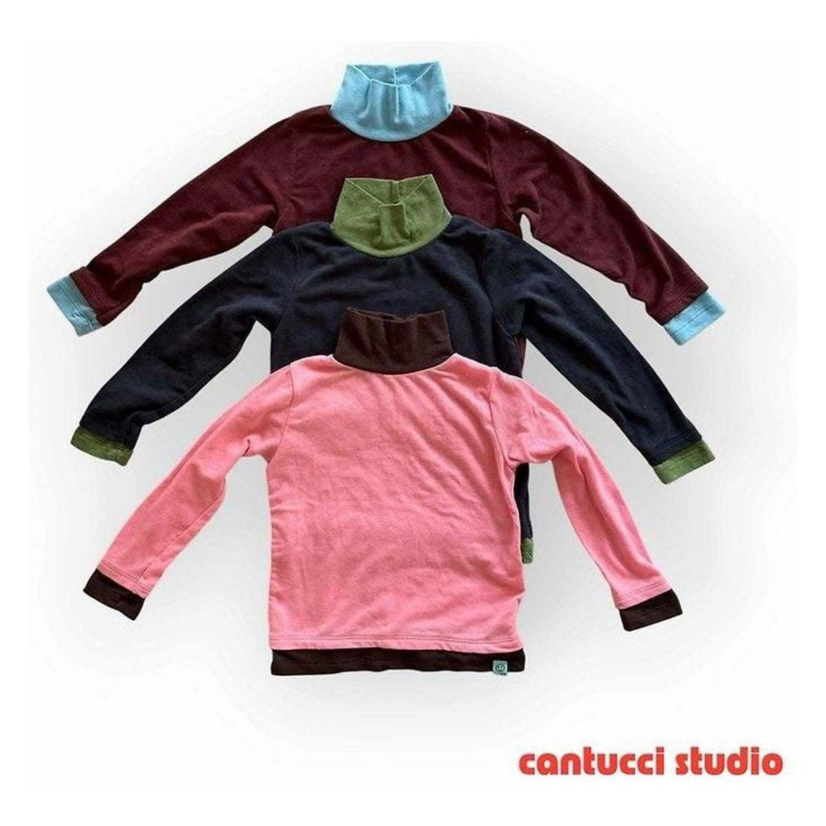 CantucciStudio ツートーンタートルネック