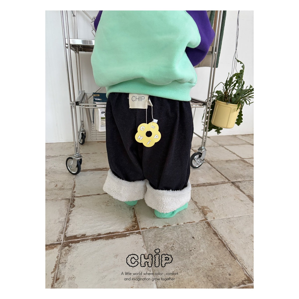 CHIP デニムロールアップパンツ