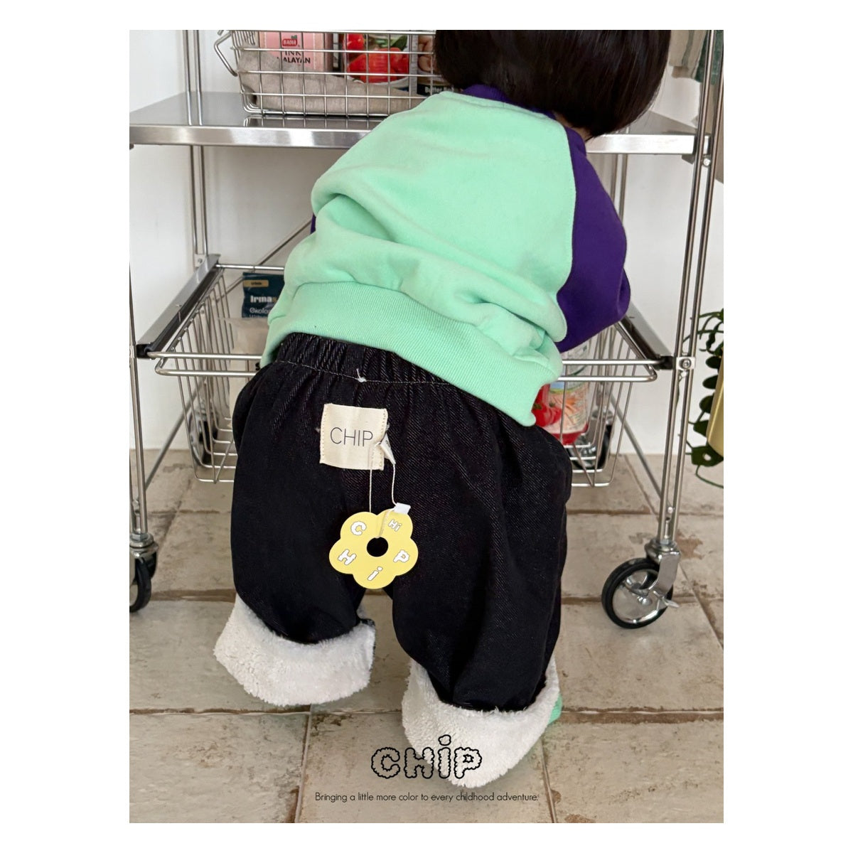 CHIP デニムロールアップパンツ