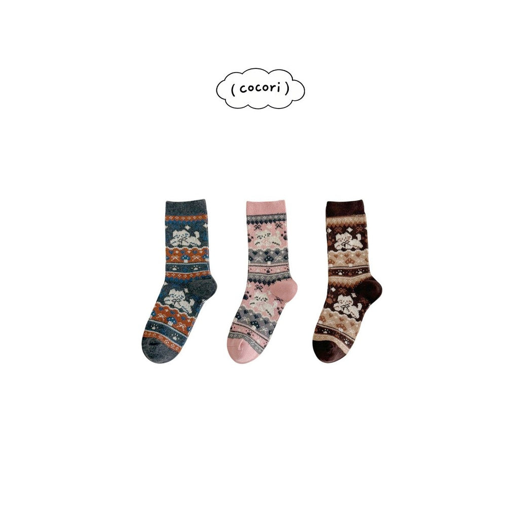 cocori ノルディック柄ソックス
