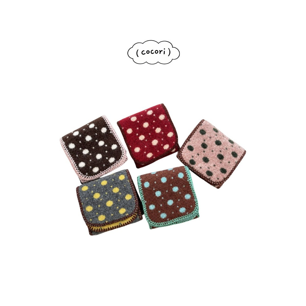cocori ドット柄マフラー FREE