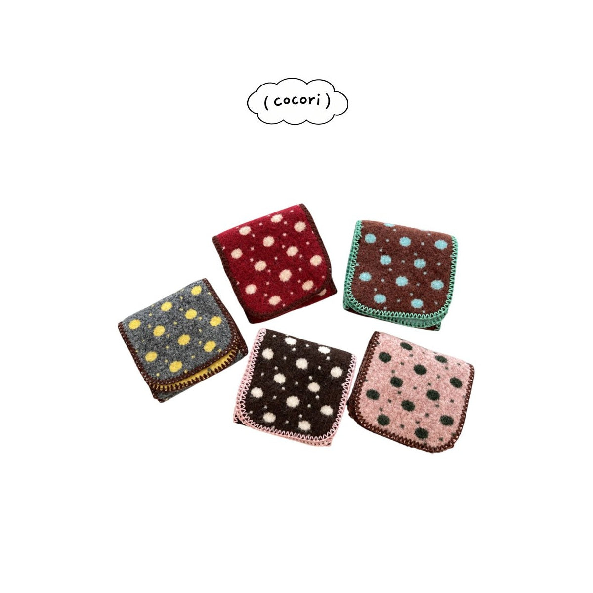 cocori ドット柄マフラー FREE