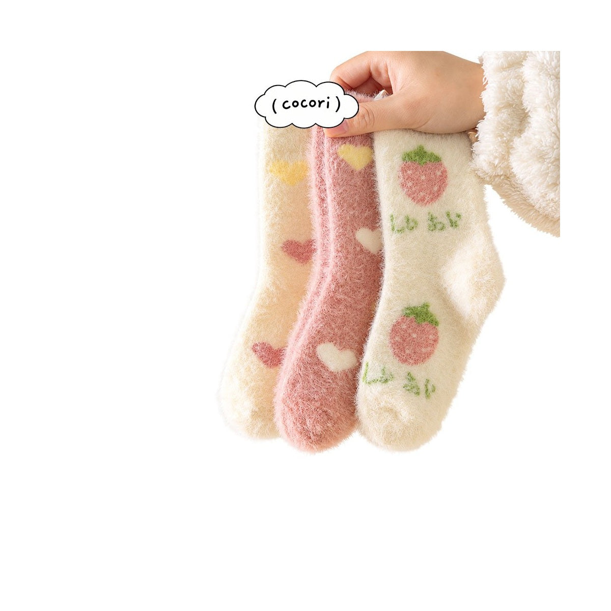 cocori いちごのおやすみソックスセット