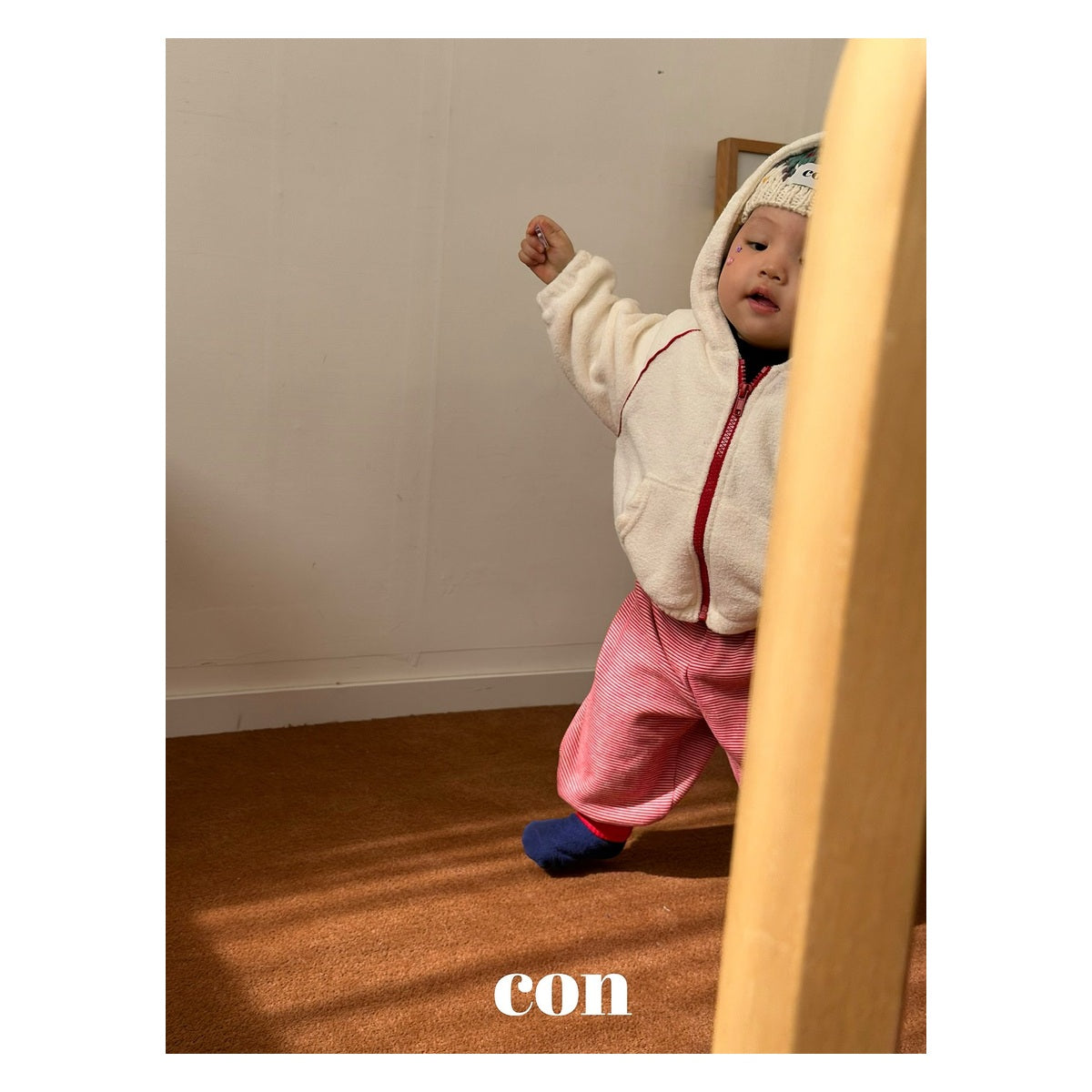 CON ドローイングフードジップアップ FREE 66-77cm