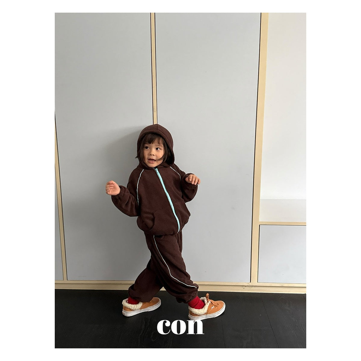 CON ドローイングフードジップアップ FREE 66-77cm