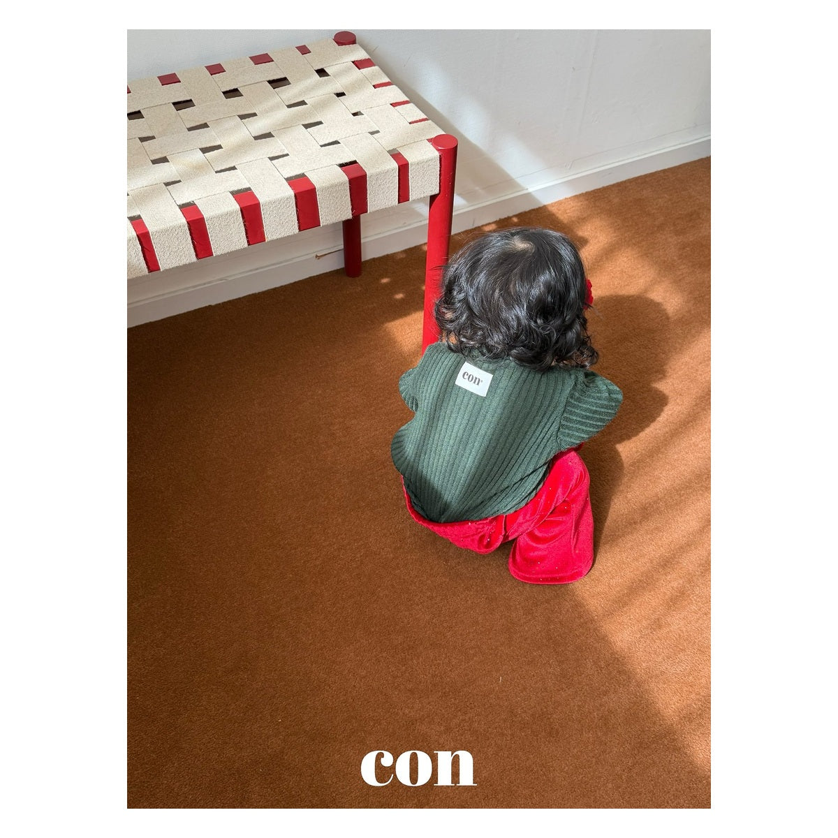 CON ボーダーボアリブニット FREE 66-77cm
