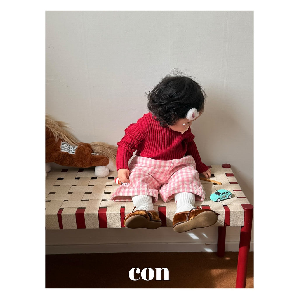 CON ボーダーボアリブニット FREE 66-77cm