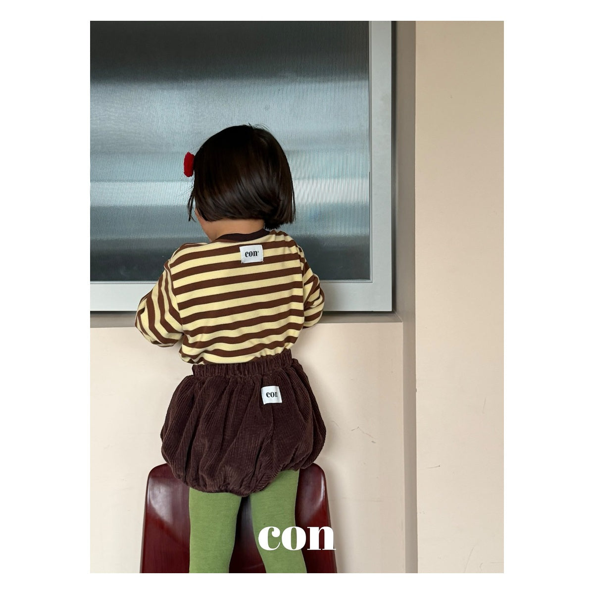 CON プリンストライプボクシーティー FREE 66-77cm