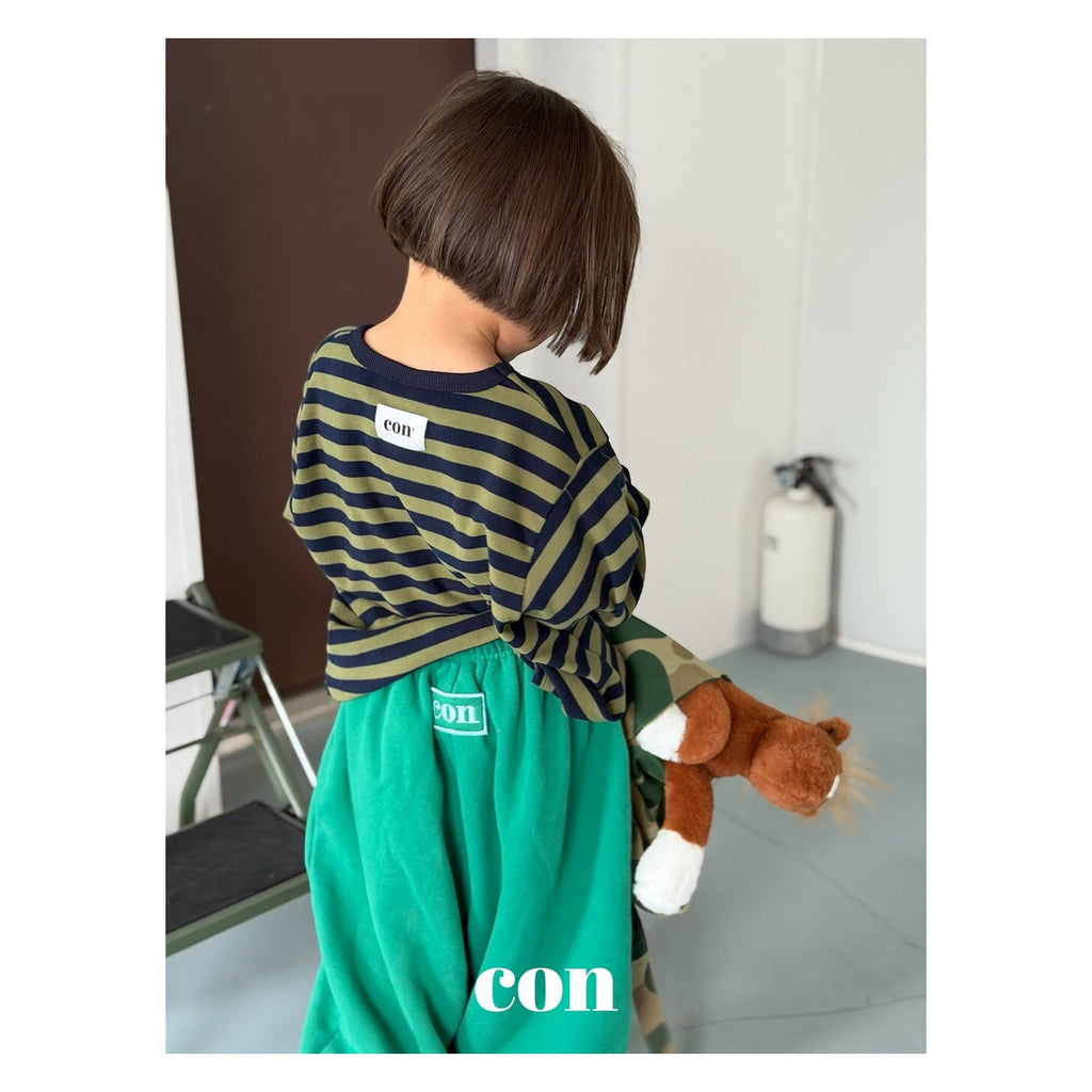 CON プリンストライプボクシーティー FREE 66-77cm