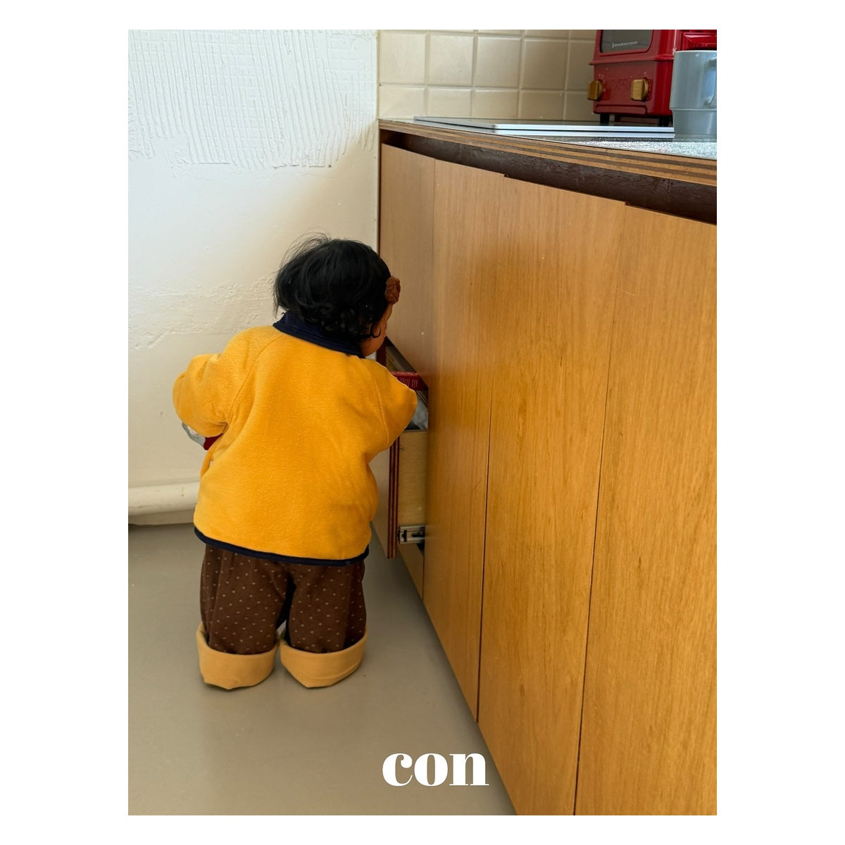 CON ドット柄ロールアップパンツ FREE 66-77cm