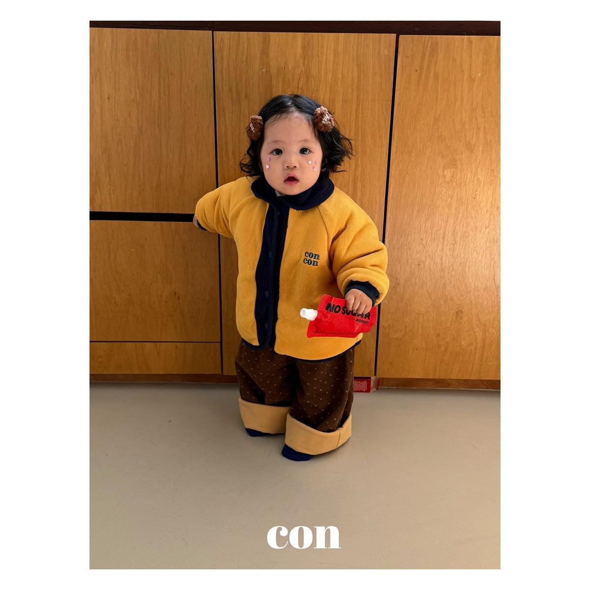 CON ドット柄ロールアップパンツ FREE 66-77cm