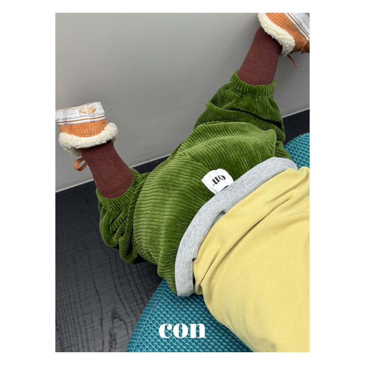 CON ゴム付きコーデュロイジョガーパンツ FREE 66-77cm