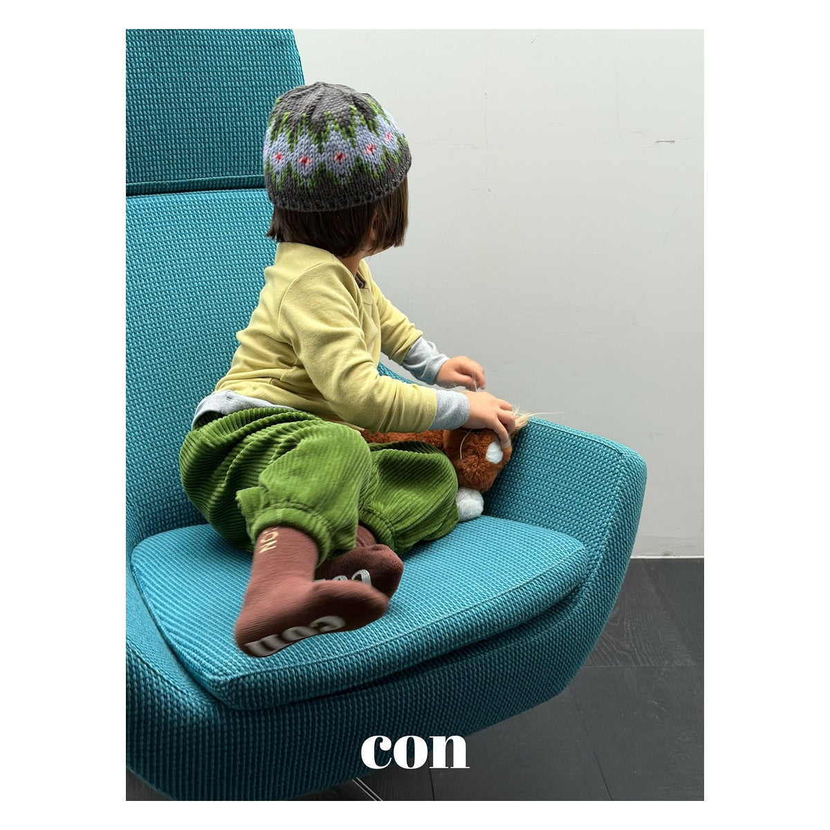 CON ゴム付きコーデュロイジョガーパンツ FREE 66-77cm