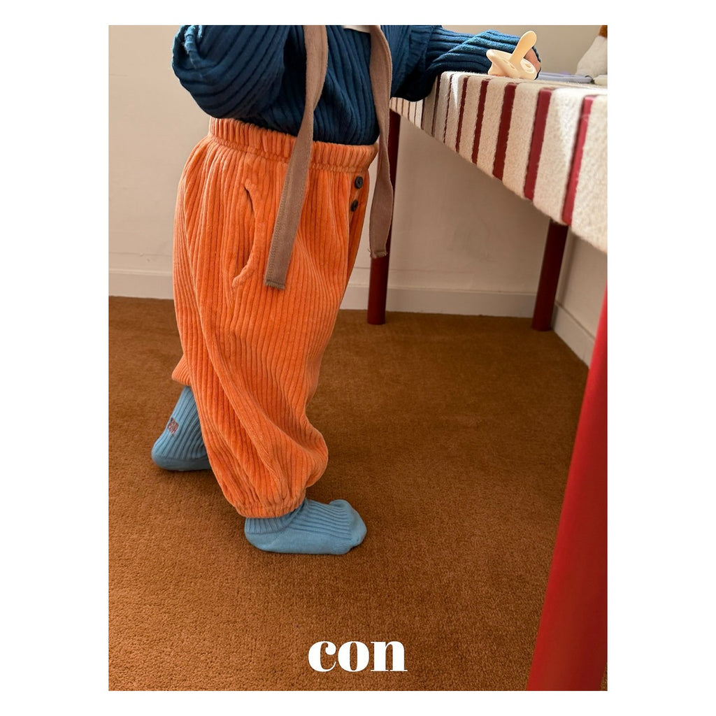 CON ゴム付きコーデュロイジョガーパンツ FREE 66-77cm