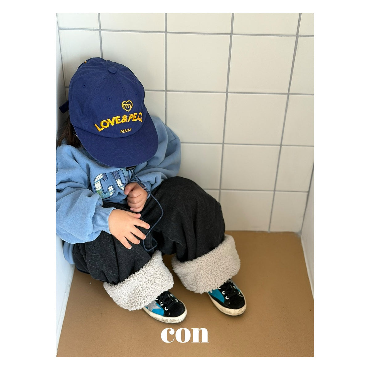 CON コンタルタンロールアップデニムパンツ FREE 66-77cm