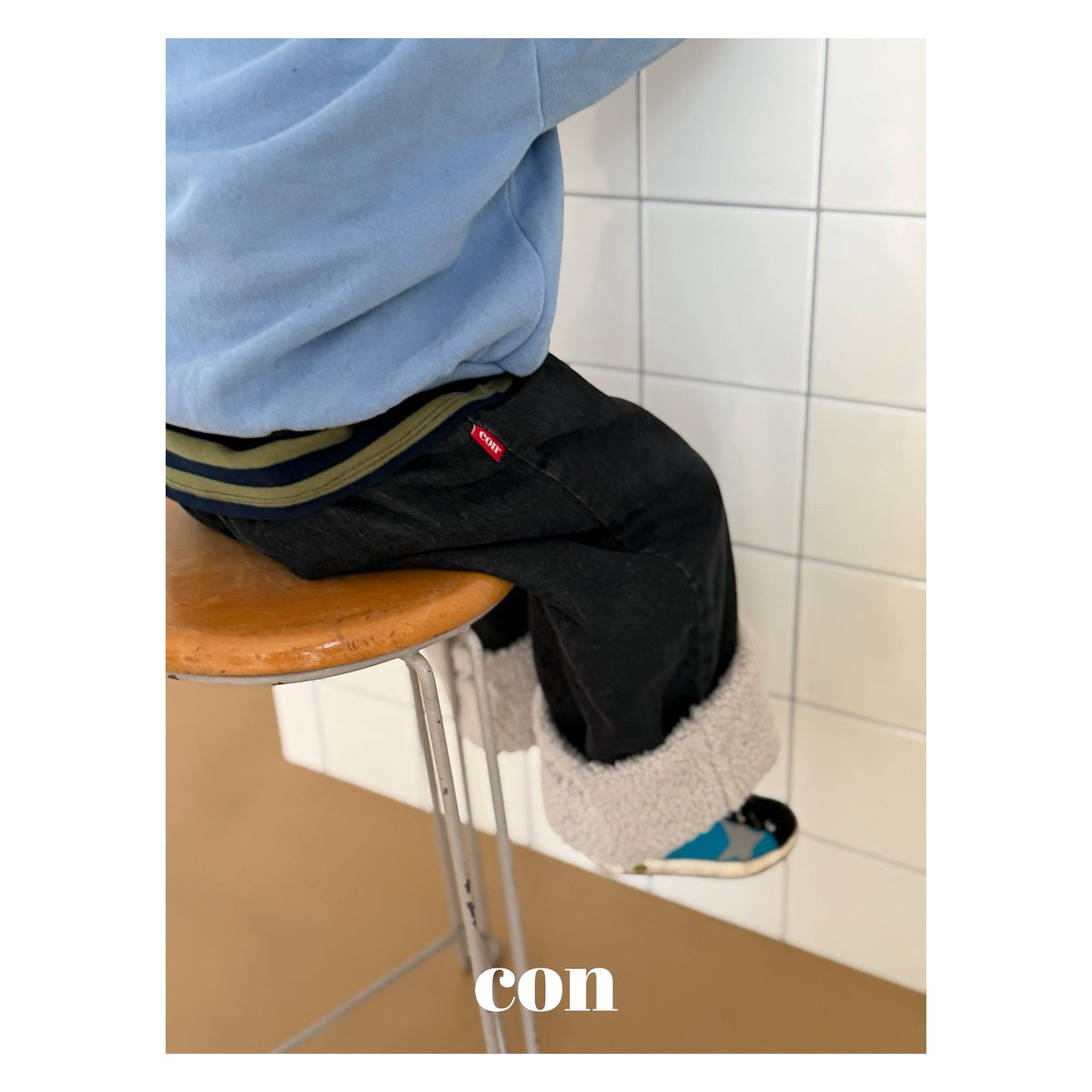 CON コンタルタンロールアップデニムパンツ FREE 66-77cm