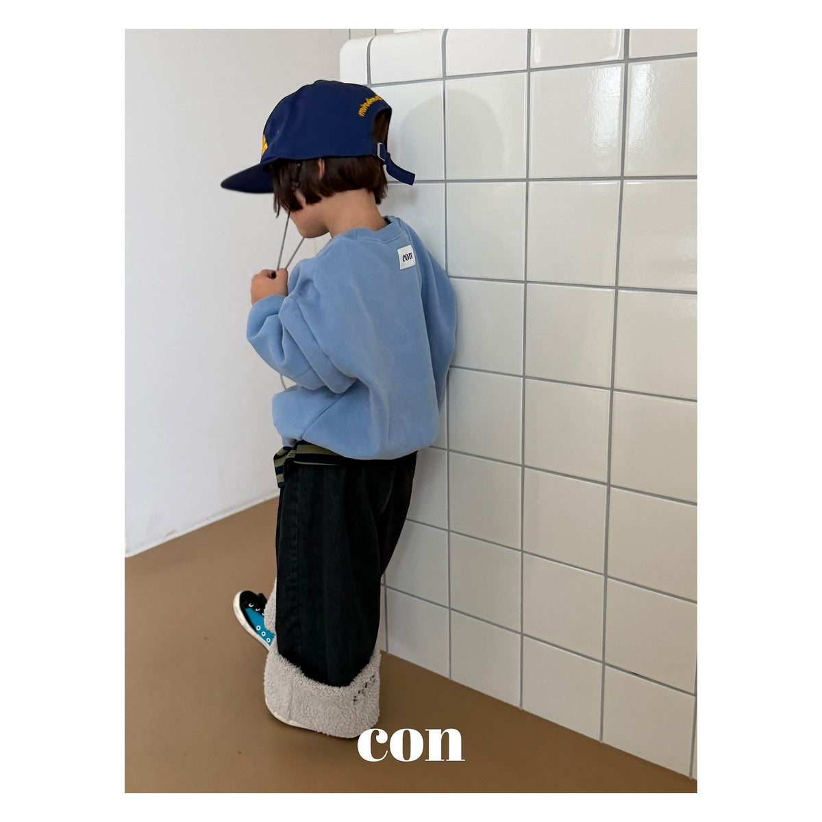 CON コンタルタンロールアップデニムパンツ FREE 66-77cm