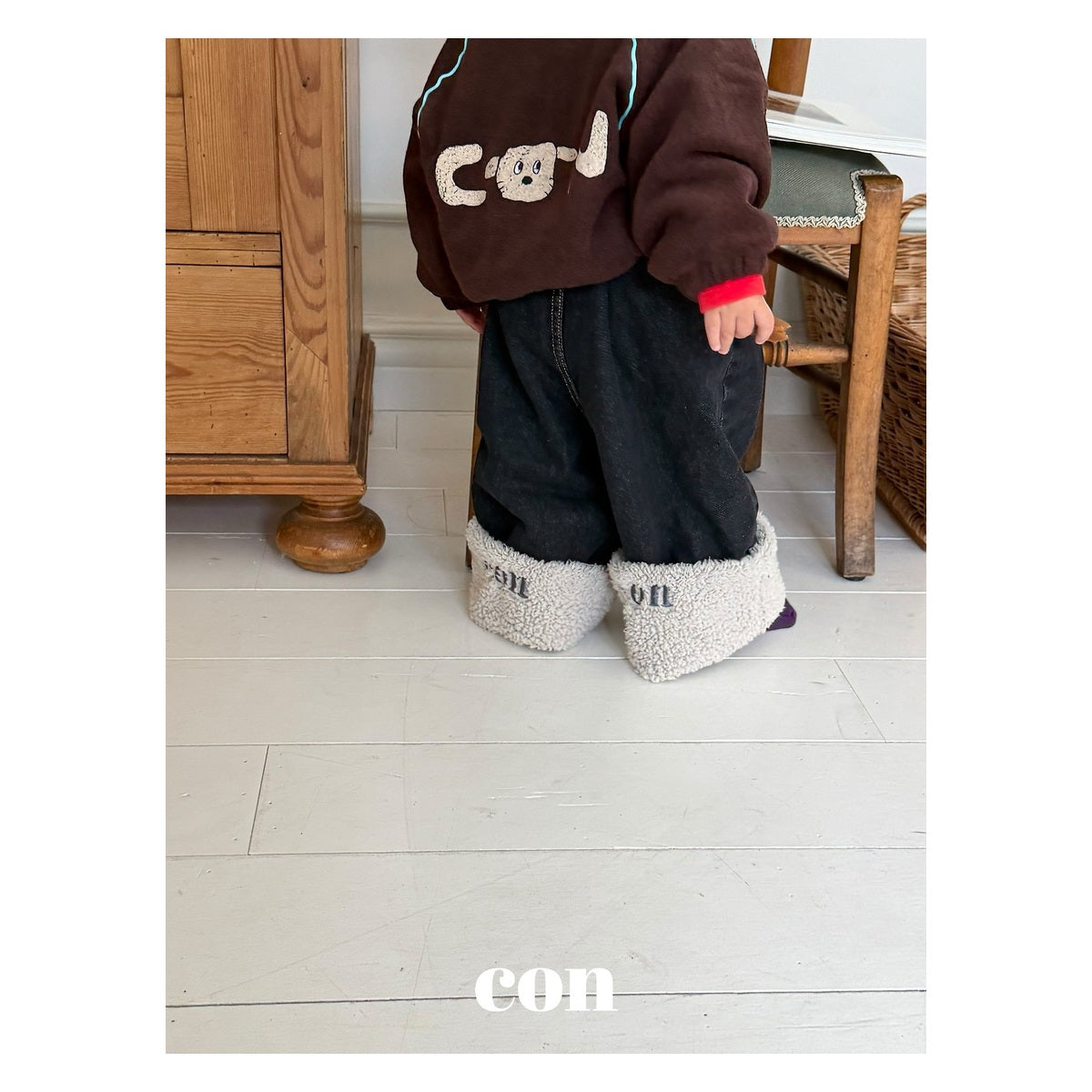 CON コンタルタンロールアップデニムパンツ FREE 66-77cm