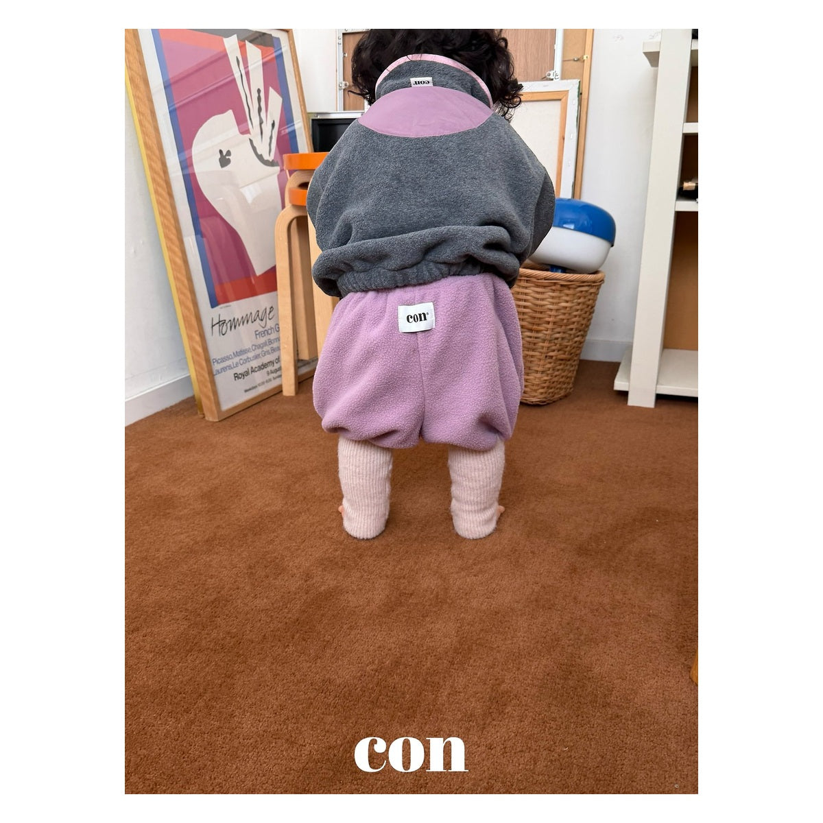 CON ボンボンリブパンツ FREE 66-77cm