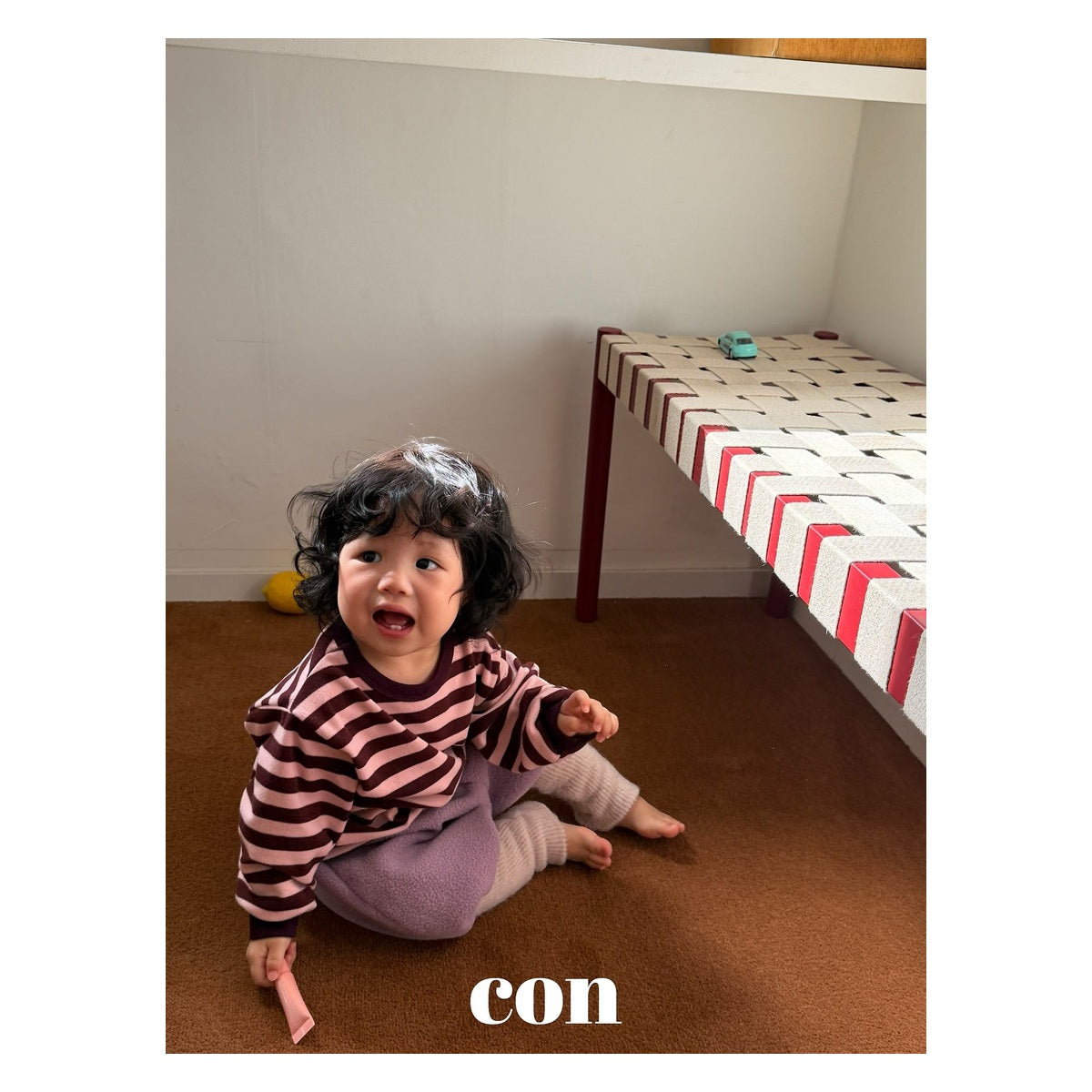 CON ボンボンリブパンツ FREE 66-77cm